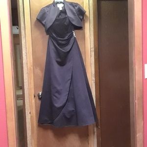 Dark Purple David's Bridal Bridesmaid Dress